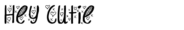 Hey Cutie font preview